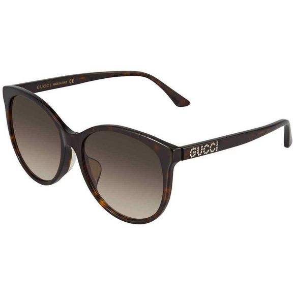 NEW Gucci Brown Round Women's Sunglasses - Picture 1 of 4
